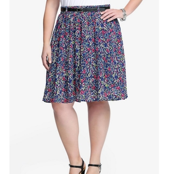 Torrid Floral Chiffon Skater Skirt - Picture 1 of 2